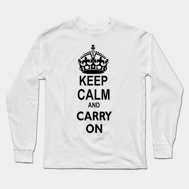 Keep Calm and Carry On Long Sleeve T-Shirt by sweetsixty